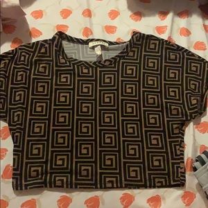 Black/brown cropped top